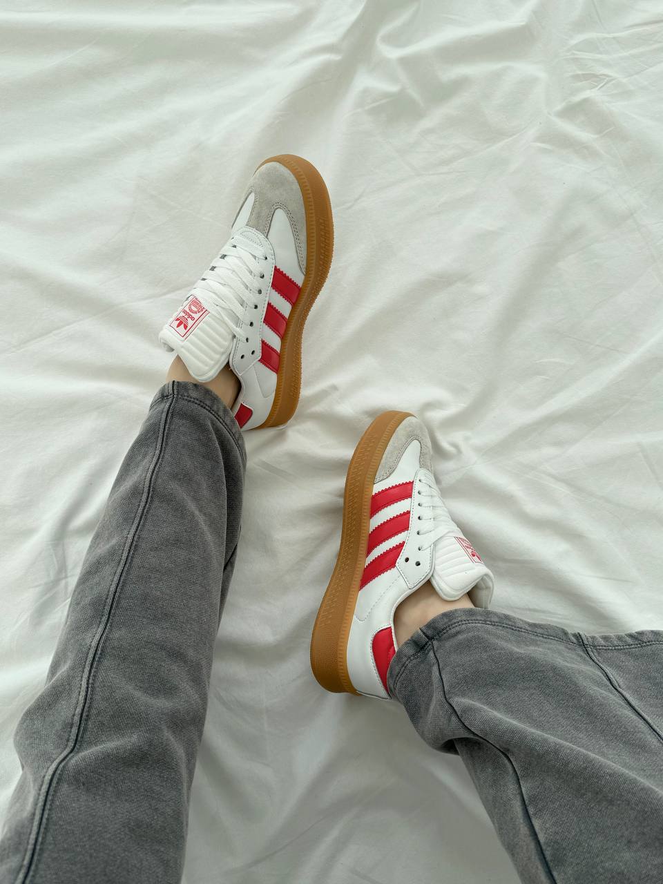 Adidas Samba White Red