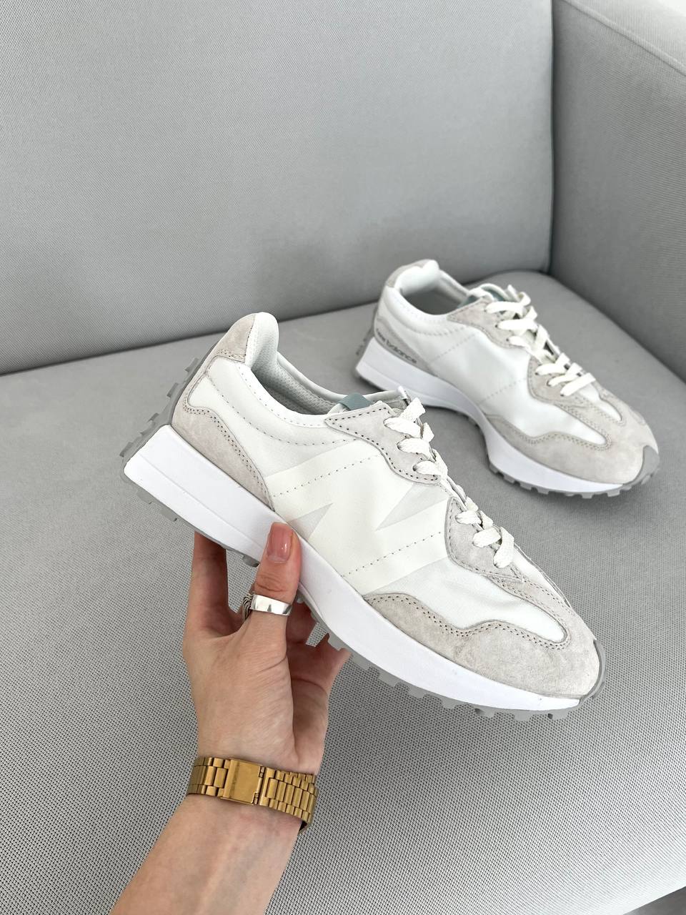 New Balance 327 white grey