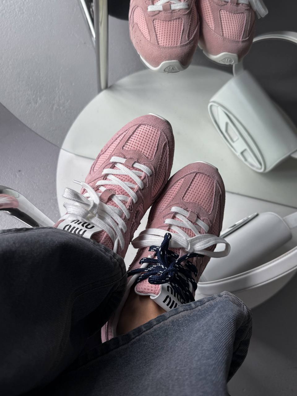 New balance 530 x Miu Miu Pink Blue Laces