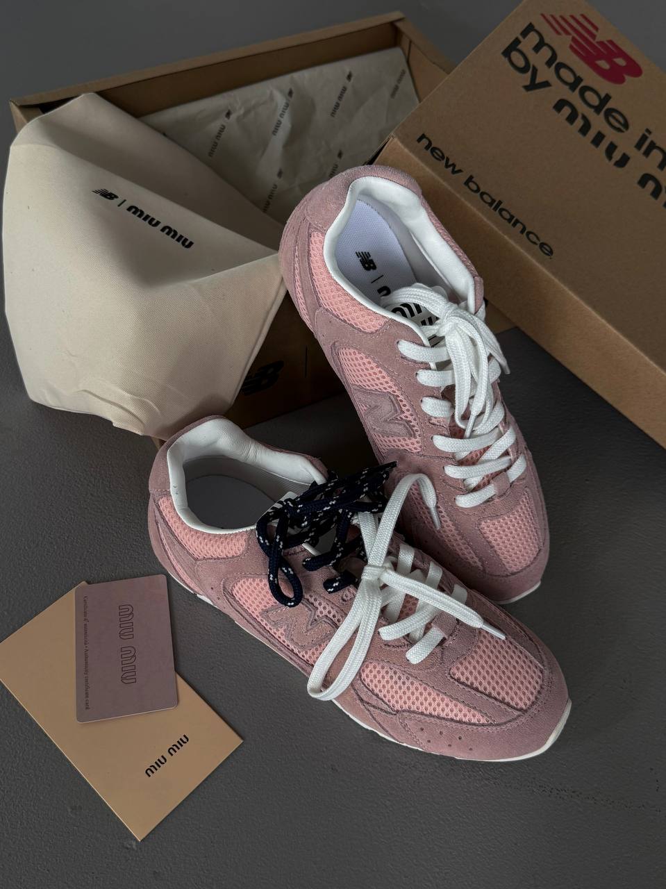 New balance 530 x Miu Miu Pink Blue Laces