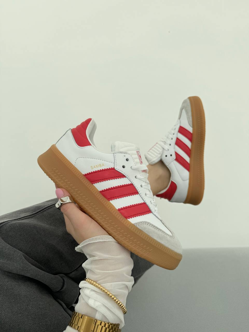 Adidas Samba White Red