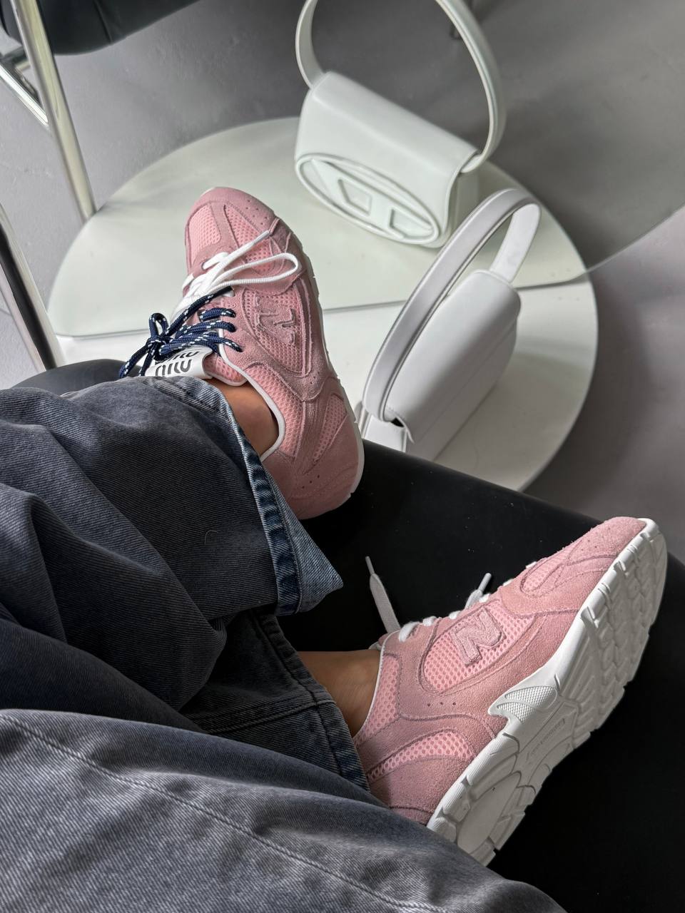 New balance 530 x Miu Miu Pink Blue Laces
