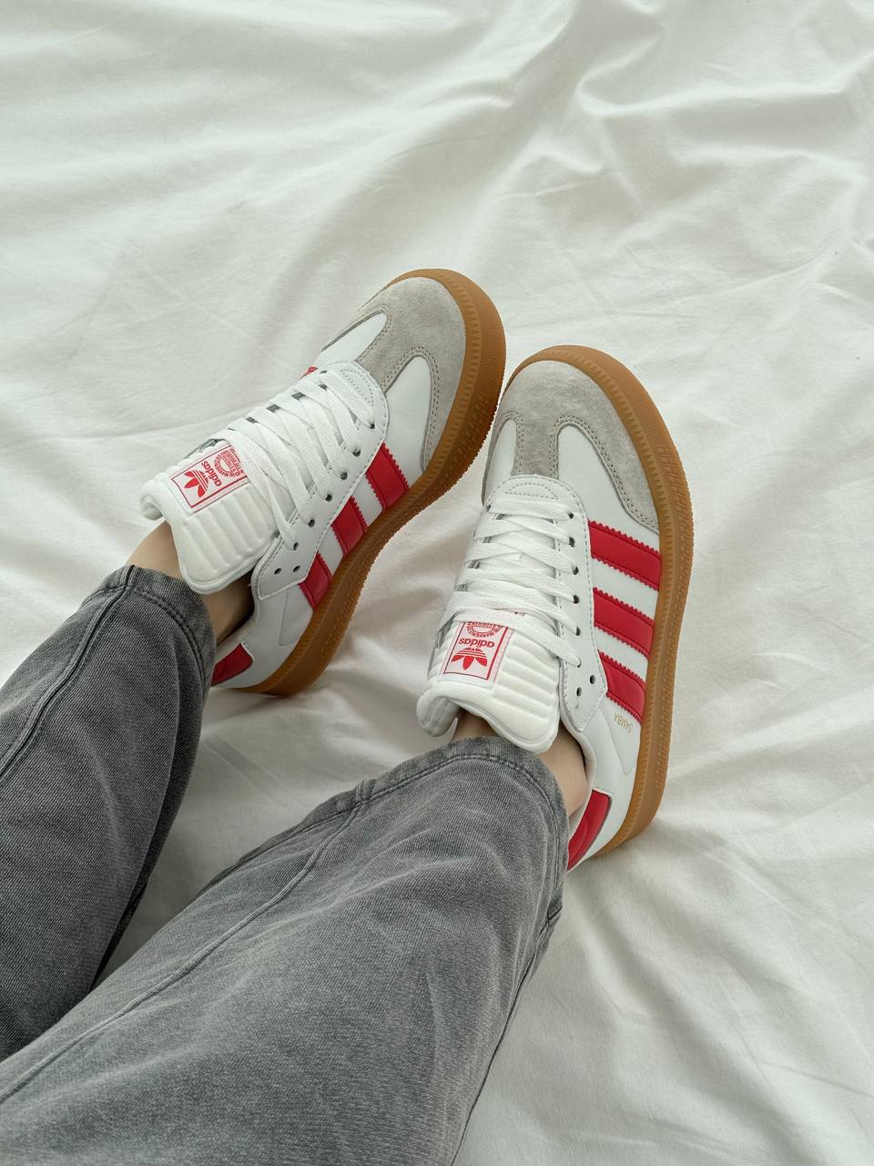 Adidas Samba White Red
