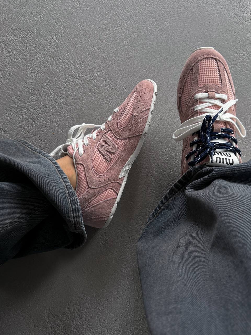 New balance 530 x Miu Miu Pink Blue Laces