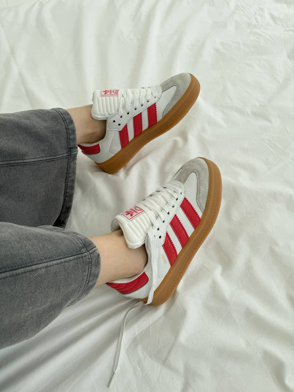 Adidas Samba White Red