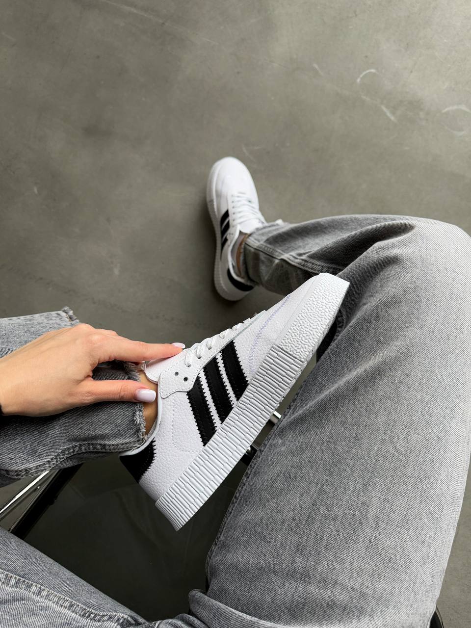 Adidas Samba White Black