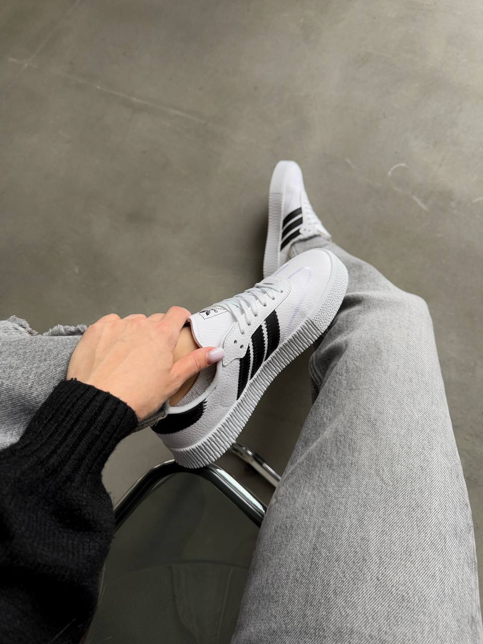 Adidas Samba White Black