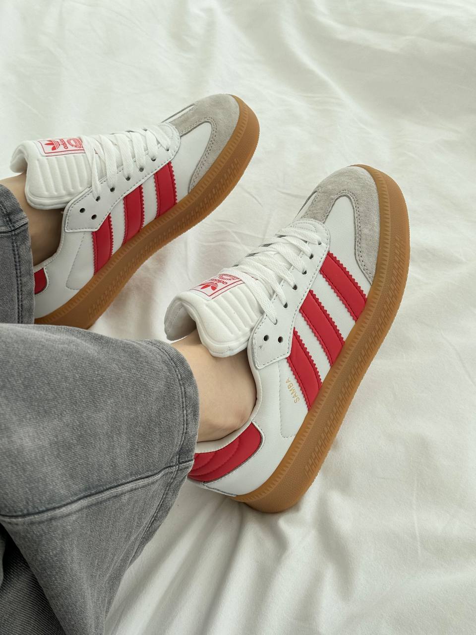 Adidas Samba White Red