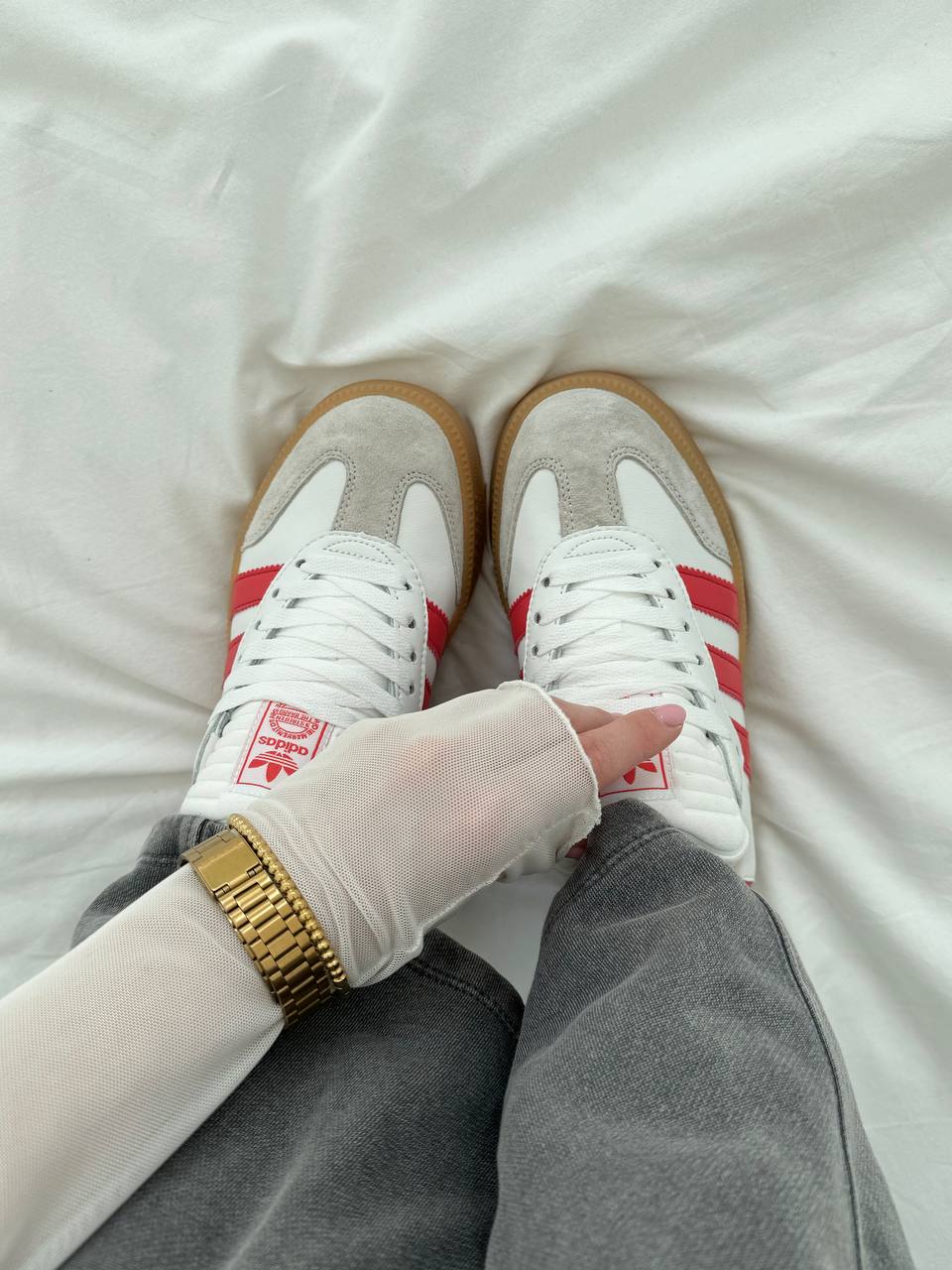 Adidas Samba White Red