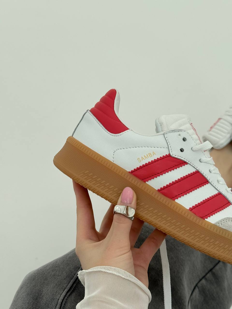 Adidas Samba White Red