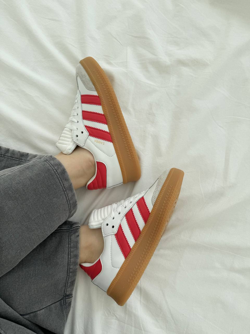 Adidas Samba White Red