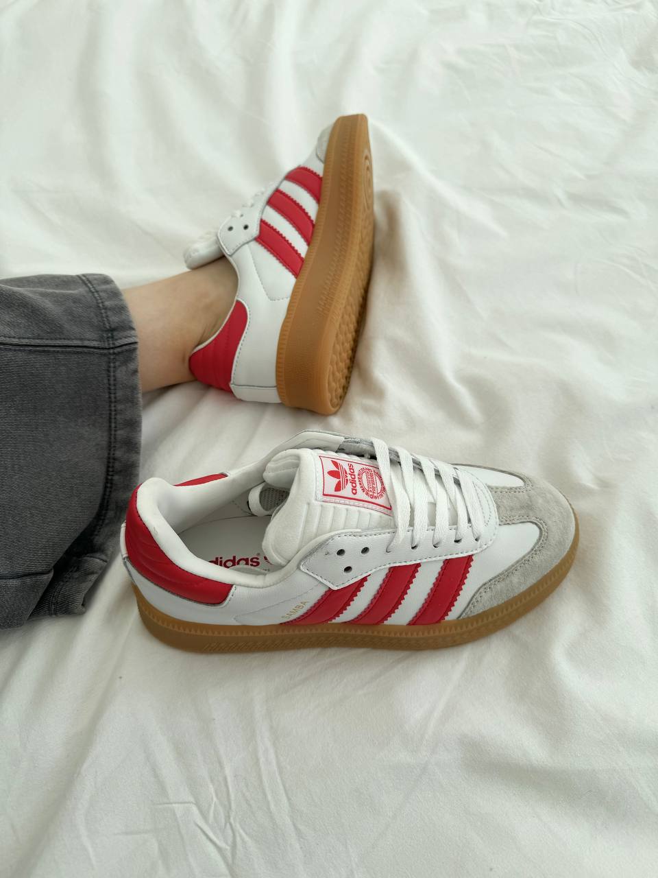 Adidas Samba White Red